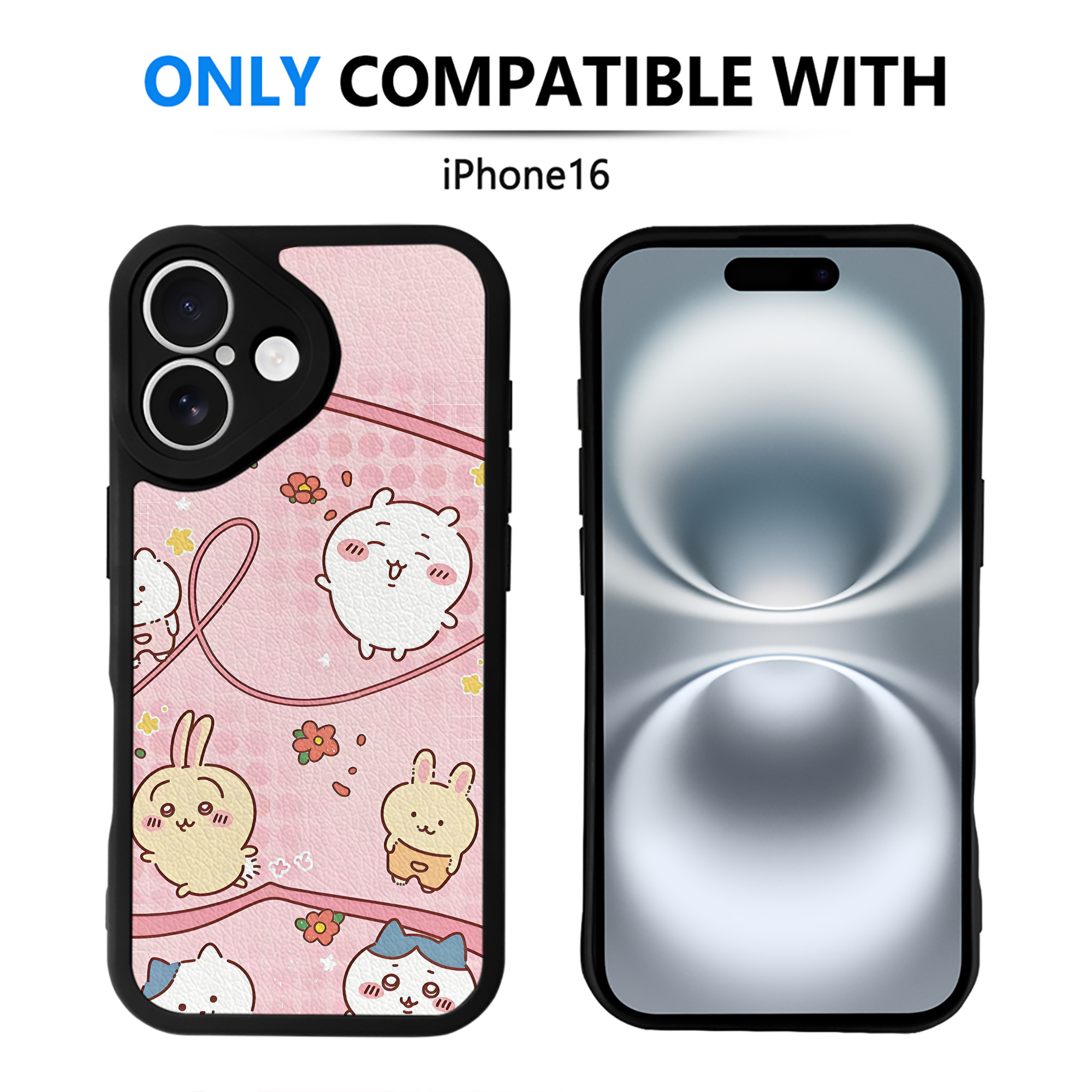 （画像用） ちいかわ Chii-kawa 【iPhone 16シリーズ対応】シリコンスマホケース（レザー調） 材質：シリコン
